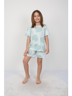 Isobel %100 Pamuk Kalp Desenli Kız Çocuk Pijama Takım