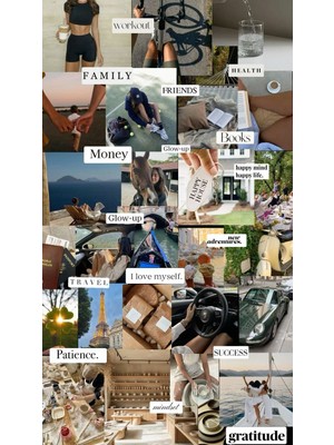 İkiz Reklam Kanvas Tablo 'vision Board' Kişiye Özel Hediyelik Tablo