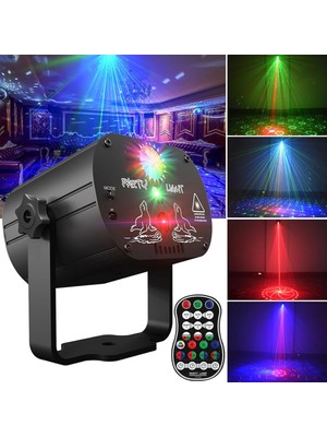 Özbience Mini Disko Sahne Lazer Işığı, Sese Duyarlı, Renkli Işık Şovu