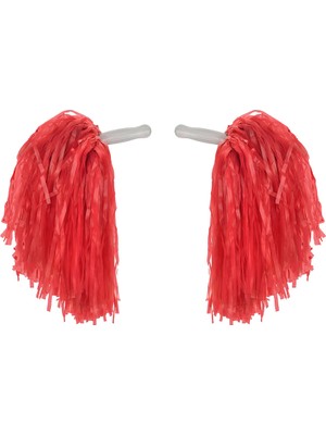 Go İthalat 1 Çift ( 2 Adet ) Kırmızı Renk 23 Nisan Gösteri Ponponu (5332)