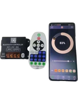 Powerr Led Aydınlatma 30A Tek Renk 23 Tuş Kumandalı ve Bluetoohlu Rf Dimmer 5V- 24V