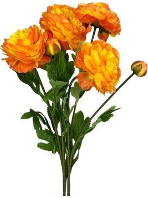 Nettenevime Yapay Çiçek Şakayık Çiçeği Somon Renk 2 Çiçek 1 Tomurcuk 50CM