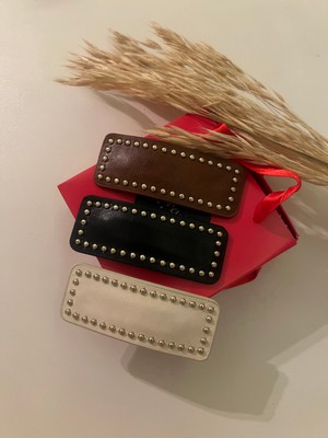 Busradan Design Zımba Detay Suni Deri Çıt Çıt Toka