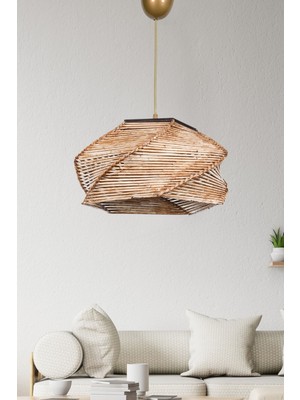 HMY Design Pentagone Handmade Natural Avize