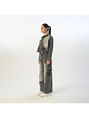 Queen Kids Queenkids Kız Çocuk 7434 Alt Giyim Gri