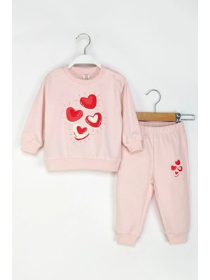 Queen Kids Queenkids Kız Çocuk M9839 Takım Somon