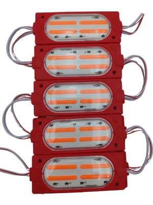 Powerr Led Aydınlatma 12 Volt Cob Ledli Animasyonlu Kırmızı Çakar Modül 5 Adet
