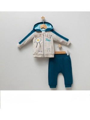 Queen Kids Queenkids Erkek Bebek 4324 Takım Mavi