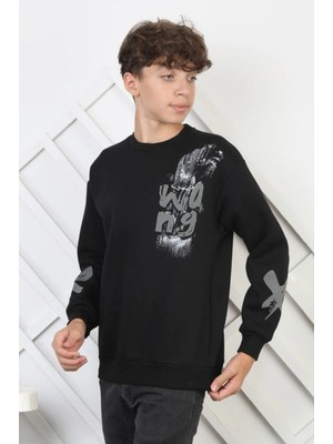 Queen Kids Queenkids Erkek Çocuk B7751 Sweat Siyah