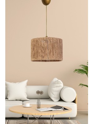 HMY Design Roue Handmade Tekli Sarkıt Avize Hasır