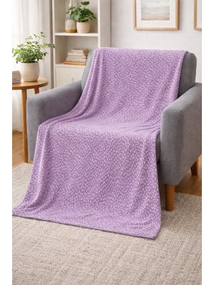 Mulberry Desenli Polar Battaniye 195x215 cm Çift Kişilik Yumuşak ve Hafif Konfor