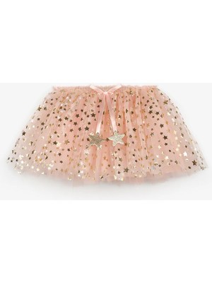 Öz-Ne Mağazacılık Yıldızlı Fiyonk Detaylı Kız Çocuk Tül Etek