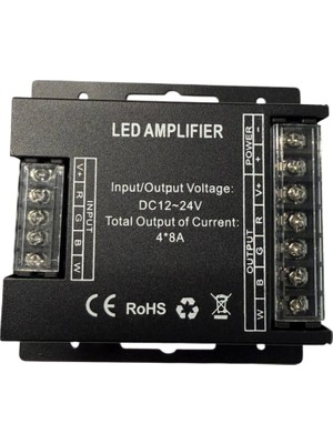 Powerr Led Aydınlatma 12 -24 V Rgb+W LED Amplifier 4 Kanal 4X8A ( Repeater )