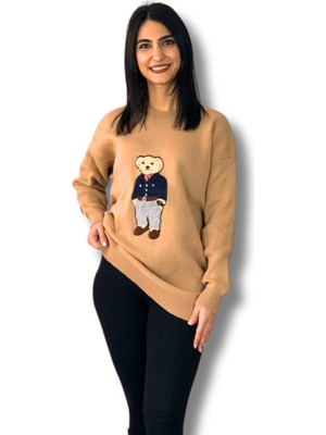 Yusgos Kadın Teddy Bear Bisiklet Yaka Triko Kazak