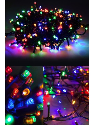 Özbience Renkli Yılbaşı Çam Ağacı Işığı, 4 Metre Fişli Rgb LED Lambalar