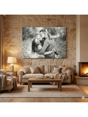 İkiz Reklam Kanvas Tablo 'sevgi Çemberi' Hediyelik Tablo