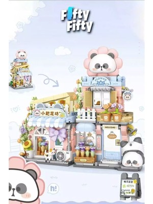 Just Cheap Store LZ-7202 Nessiworld Çiçek Dükkanı 810 Parça Block Oyuncak