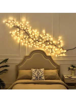 Peri LED Ağaç Dalı Kendin Yap Dekorasyon, Duvar ve USB Bağlantılı