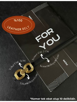 Fiori Hakiki Bombeli Deri Çift Tokalı Kadın Pantolon Kemeri, Ceket Kemeri, Gömlek Kemeri