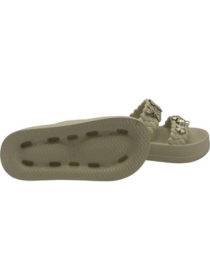 Gökçe Kadın Taşlı Şık Rahat Konforlu Günlük Terlik