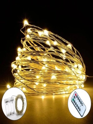 Uzaktan Kumandalı 10 M Günişığı Peri LED Işık, Dekoratif ve Enerji Tasarruflu