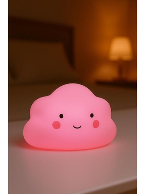 Özbience Pembe Bulut Şekilli Gece Lambası, Yumuşak Işık ve Güzel Tasarım