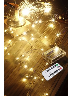 10 Metre Kumandalı Animasyonlu Pilli Peri LED Günışığı Dekorasyonu