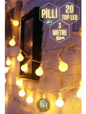 Özbience Mini LED Top 3m 20 Lüç Gün Işığı Yılbaşı Dekor Aydınlatması