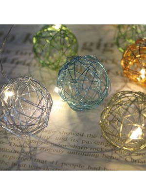 Bakır Top LED Işık Zinciri USB Bağlantılı 2 Metre Dekorasyon Aksesuar