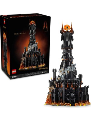 LEGO Icons Yüzüklerin Efendisi: Barad-Dûr 10333 – Yetişkinler Için Koleksiyonluk Yapım Seti, Sauron ve Gollum Minifigürlü Sergilenebilir Hediye Fikri (5471 Parça)