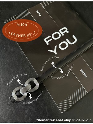 Fiori Hakiki Bombeli Deri Çift Tokalı Kadın Pantolon Kemeri, Ceket Kemeri, Gömlek Kemeri