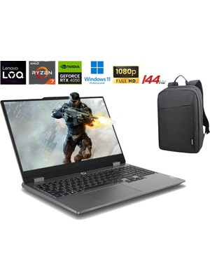 Lenovo Loq 15ARP9 P19 Amd Ryzen 7-7435HS 32GB Ddr5 2tb SSD RTX4050 6gb 15.6'' 144Hz Full Hd WIN11 Pro Gaming Laptop Lenovo Çanta Hediyeli