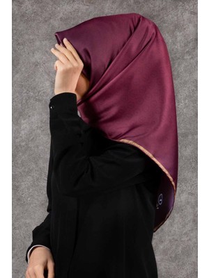 Violla Kadın Twill Eşarp Şarabi 90X90