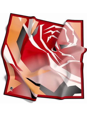 Violla Twill Gül Desenli Mint Yeşili Renkli 90X90 Eşarp (Ipek Içermez) Dikim Şekli : El Dikişi