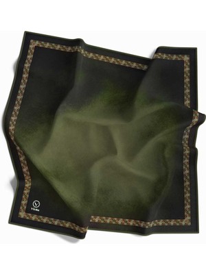 Violla Kristal Bordür Desenli Haki Renkli 90X90 Dikim Şekli : El Dikişi Eşarp (Ipek Içermez)