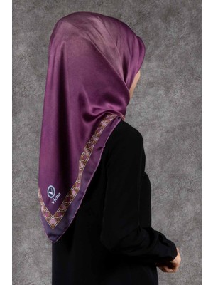 Violla Kadın Twill Eşarp Mürdüm 90X90