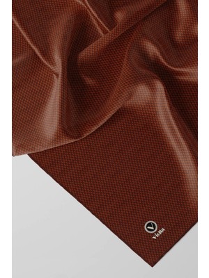 Violla Twill Dokulu Düz Renk Desenli Taba Renkli 90X90 Eşarp (Ipek Içermez) Kenar Dikiş Şekli El Dikişli
