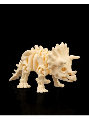 Flexilab Creative Triceratops Dinozor Iskeleti Eklemli Oyuncak – Eğitici ve Dayanıklı Figür – 1 Adet – 12’li Koleksiyon Serisi Parçası – Hediyelik