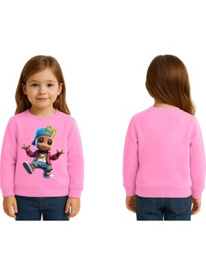Sedirli Unisex Groot Baskılı Çocuk Swaetshirt 3 Iplik Şardonlu