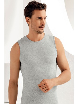 Şahinler Erkek Sıfır Kollu Kapalı Yaka Pamuklu Likralı Atlet 076-077