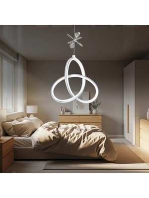 Yonara LED Sarkıt Avize – Salon, Mutfak, Hol, Yatak Odası Için Aydınlatma – Kelebek Dekor Detaylı Modern Tasarım