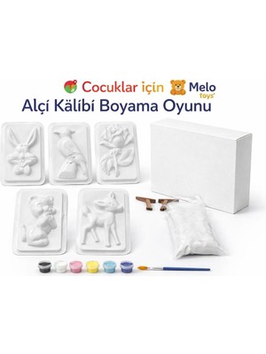 Eğitici Alçı Kalıbı Boyama Seti - Çocuklar Için Yaratıcı Sanat ve El Becerisi Oyunu