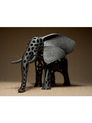 Linova Delikli Fil Heykel Biblo Dekoratif Obje