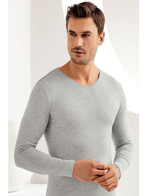 Şahinler Erkek Uzun Kollu V Yaka Likralı Süprem Atlet 074-075