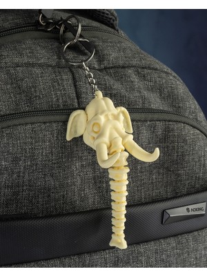 Flexilab Creative 6’lı Hayvan Iskelet Kafa Anahtarlık Seti – Aslan, Fil, Su Aygırı, Zürafa, Gergedan, Şempanze – 3D Tasarım Koleksiyonluk Hediyelik Aksesuar