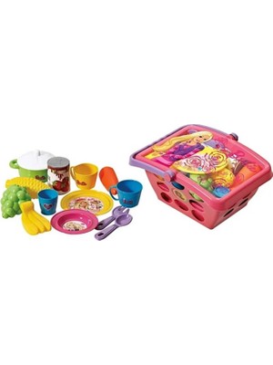 Hüke Trend Barbie Küçük Market Sepeti