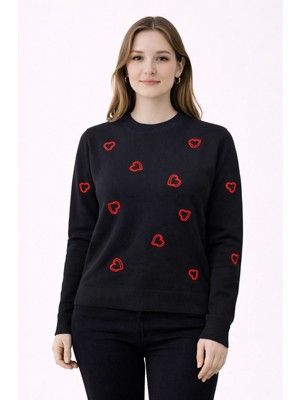 Modaplaza Kadın Akrilik Büyük Kalpli Tunik 3254