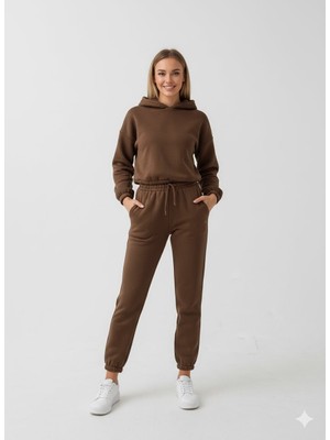 Modaplaza Kadın 3 Ip Kapüşonlu Eşofman Takım