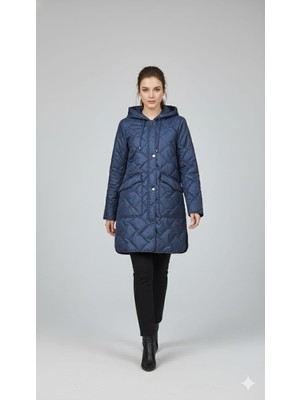 Micca Soft Elyaf Dolgulu Özel Garni Detaylı Astarlı Zamansız Kaban Plus-Laci