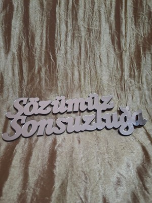 Güven Sözümüz Sonsuzluğa Pleksi Nişan Süsü